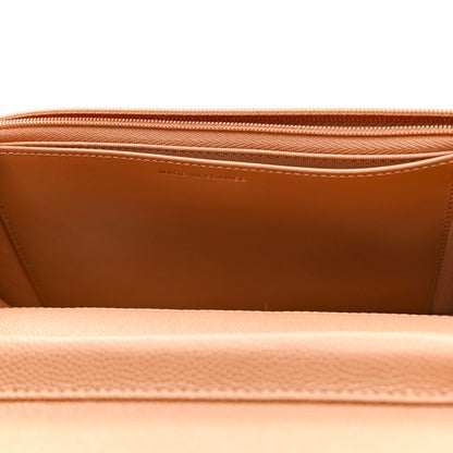 Caviar Quilted Wallet on Chain WOC Dark Beige