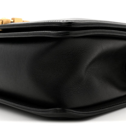 Calfskin Quilted Medium Boy Flap Black