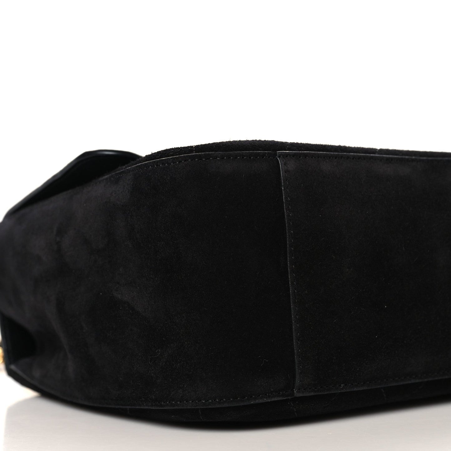 Suede Calfskin Small Souplissimo Maxi Flap Black
