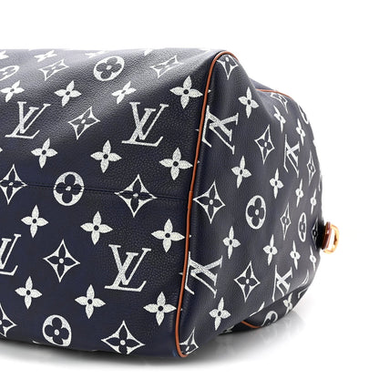 Calfskin Monogram Speedy P9 Bandouliere 50 Indigo