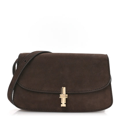 Nubuck Calfskin Sofia E/W Crossbody Wood Brown