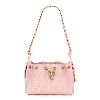 Caviar Quilted Mini Chanel 25 Handbag Light Pink
