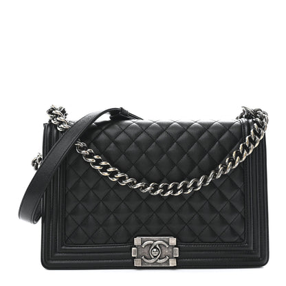 Caviar Quilted New Medium Boy Flap Black