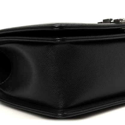 Caviar Quilted Medium Boy Flap Black