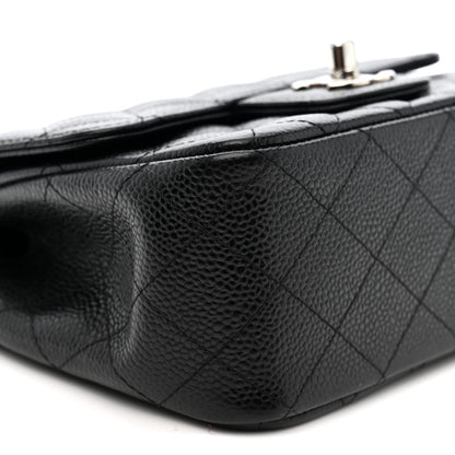 Caviar Quilted Mini Square Flap Black