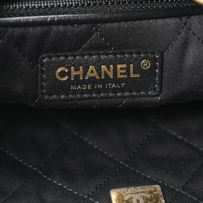 Calfskin Quilted Small Chanel 22 Black