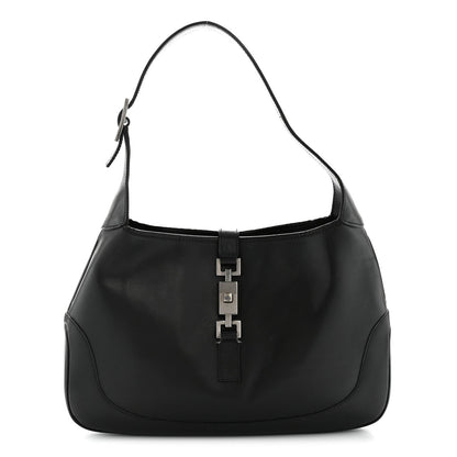 Calfskin Small Jackie O Hobo Black