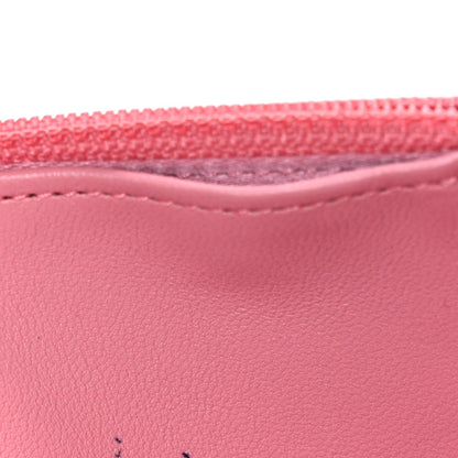 Lambskin Camellia Embossed Wallet on Chain WOC Pink