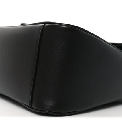 Calfskin Matelasse Small GG Marmont Top Handle Shoulder Bag Black