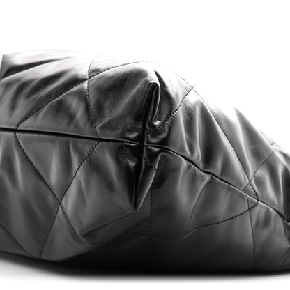Shiny Calfskin Quilted Chanel 22 Black