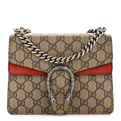 GG Supreme Monogram Mini Dionysus Shoulder Bag Hibiscus Red
