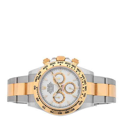 Stainless Steel 18K Yellow Gold 40mm Oyster Perpetual Cosmograph Daytona Watch White 126503