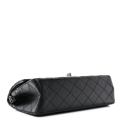 Aged Calfskin Quilted 2.55 Reissue 225 Flap Black