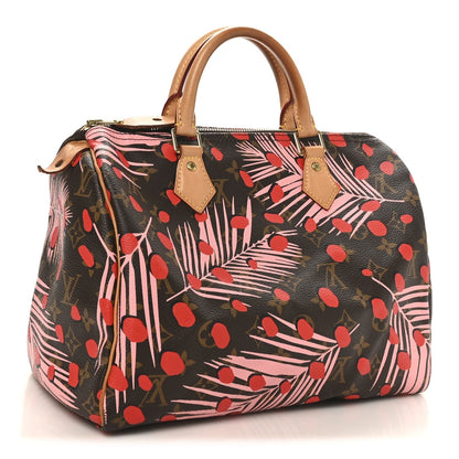 Monogram Jungle Dots Speedy 30 Sugar Pink Poppy