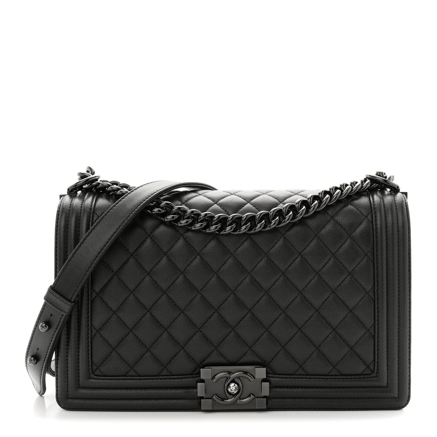 Caviar Quilted New Medium Boy Flap So Black