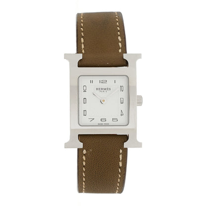 Stainless Steel Swift 21mm Heure H Hour Quartz Watch Etoupe