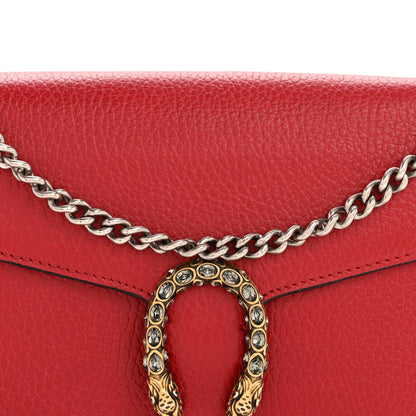 Calfskin Mini Dionysus Chain Wallet Hibiscus Red