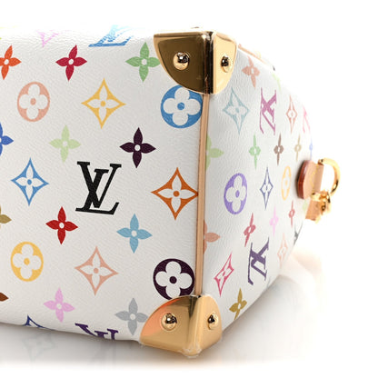 LV X TM Monogram Multicolor Speedy Bandouliere 25 White