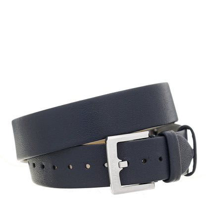 Stainless Steel Calfskin 22mm East West Quartz Watch Blue