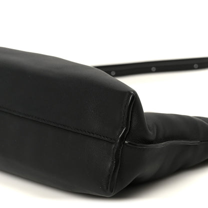 Calfskin Mini Flamenco Knot Clutch Black