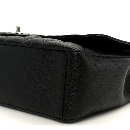 Caviar Quilted Maxi Double Flap Black