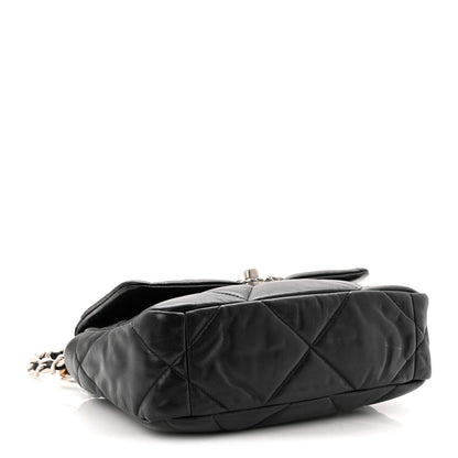 Lambskin Quilted Medium Chanel 19 Flap Black