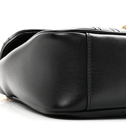 Calfskin Matelasse Small GG Marmont Shoulder Bag Black