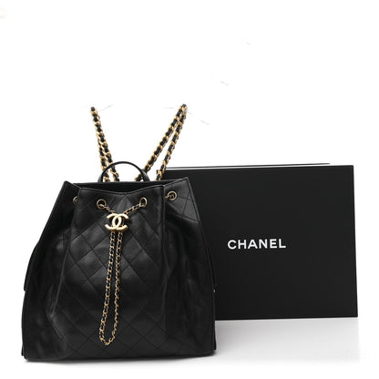 Caviar Quilted Large Chanel 25 Backpack Black