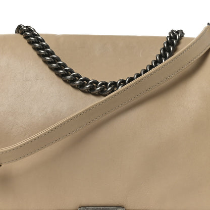 Calfskin Large Boy Reverso Flap  Beige