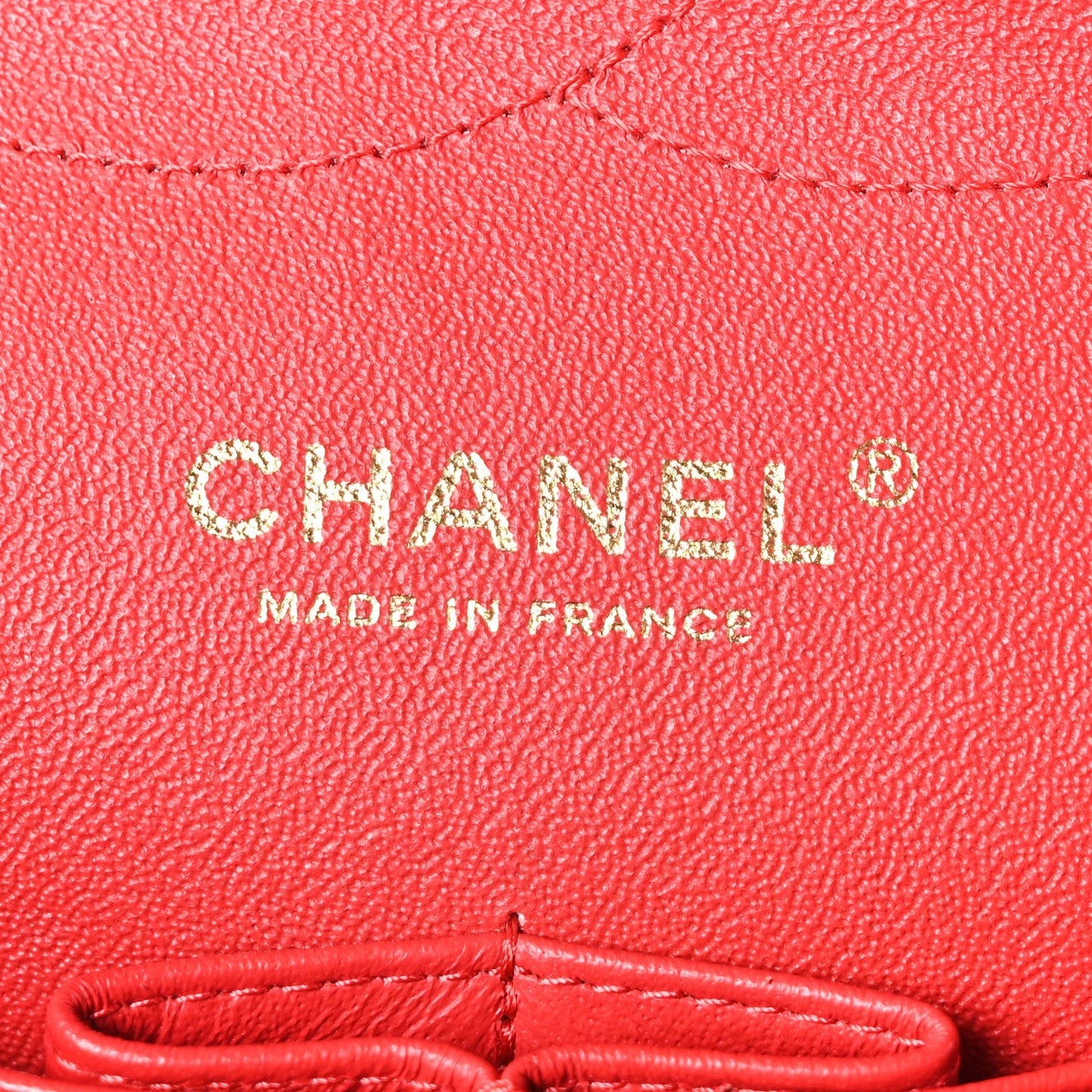 Lambskin Quilted Jumbo Double Flap Red