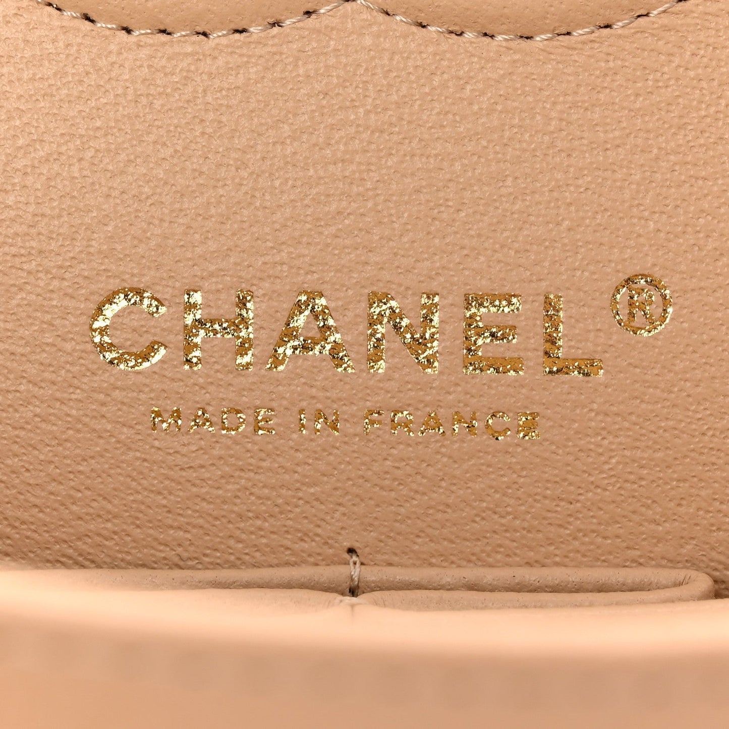 Caviar Quilted Small Double Flap Beige