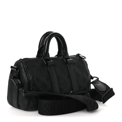 Monogram Taurillon Keepall Bandouliere 25 Black