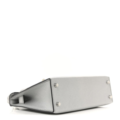 Metallic Chevre Chamkilight Mini Kelly Sellier 20 Argent