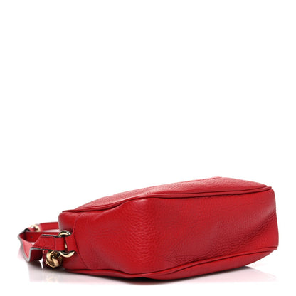 Pebbled Calfskin Small Soho Disco Bag Vibrant Red