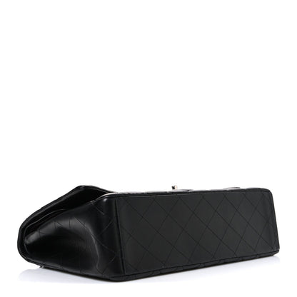 Lambskin Quilted Maxi Double Flap Black
