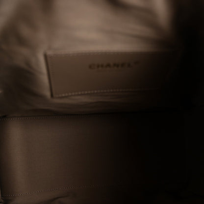 Suede Quilted Medium Chanel 25 Handbag Grey