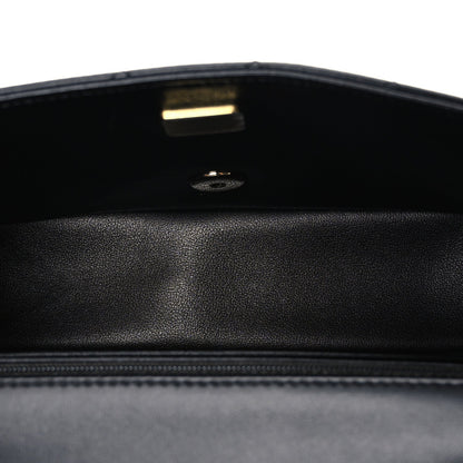 Lambskin Quilted Mini Rectangular Flap Black