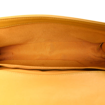 Lambskin Quilted Medium Boy Flap Yellow