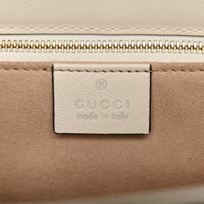 GG Supreme Monogram Horsebit 1955 Shoulder Bag Beige Mystic White