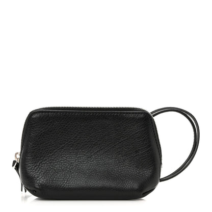 Grained Calfskin Owen Pouch Black