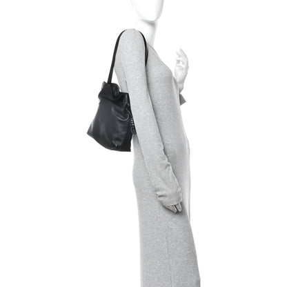 Calfskin Flamenco Knot Bag Black
