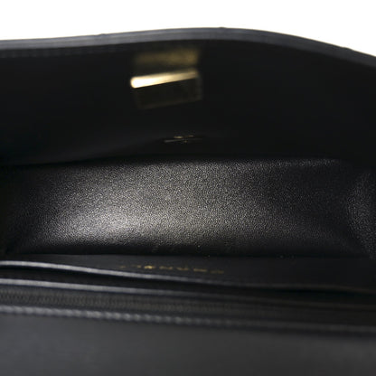 Lambskin Quilted Mini Rectangular Flap Black