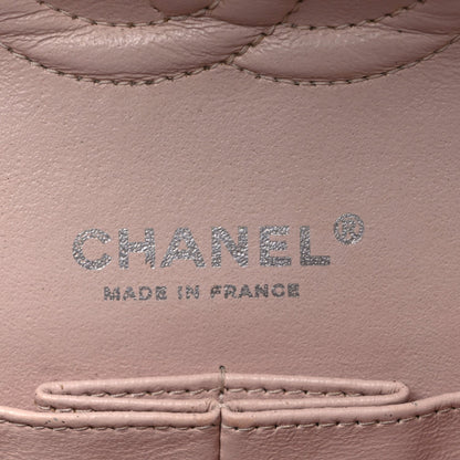 Caviar Quilted Medium Double Flap Light Pink
