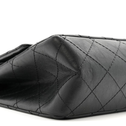 Aged Calfskin Quilted 2.55 Reissue 226 Flap Black