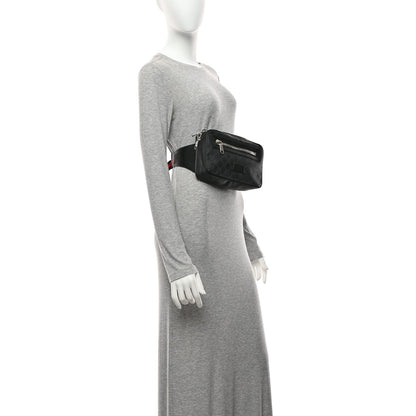 Soft GG Supreme Monogram Web Belt Bag Black Grey