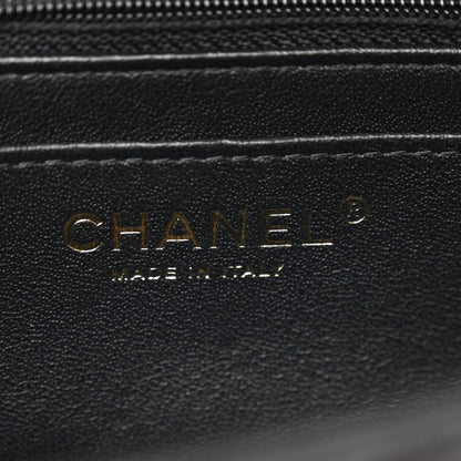 Lambskin Quilted Mini Rectangular Flap Black