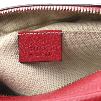 Pebbled Calfskin Small Soho Disco Bag Tabasco Red