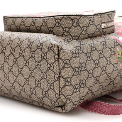 GG Supreme Monogram Blooms Medium Single Buckle Backpack Beige Multicolor Dry Rose