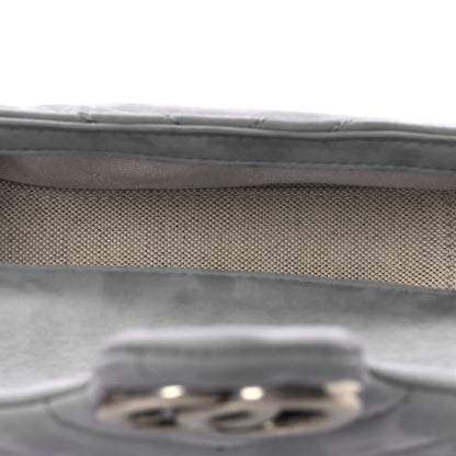 Nubuck Matelasse Mini GG Marmont Shoulder Bag Grey