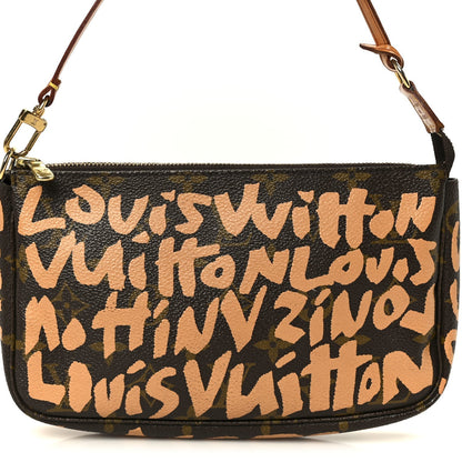 Monogram Graffiti Pochette Accessories Peach